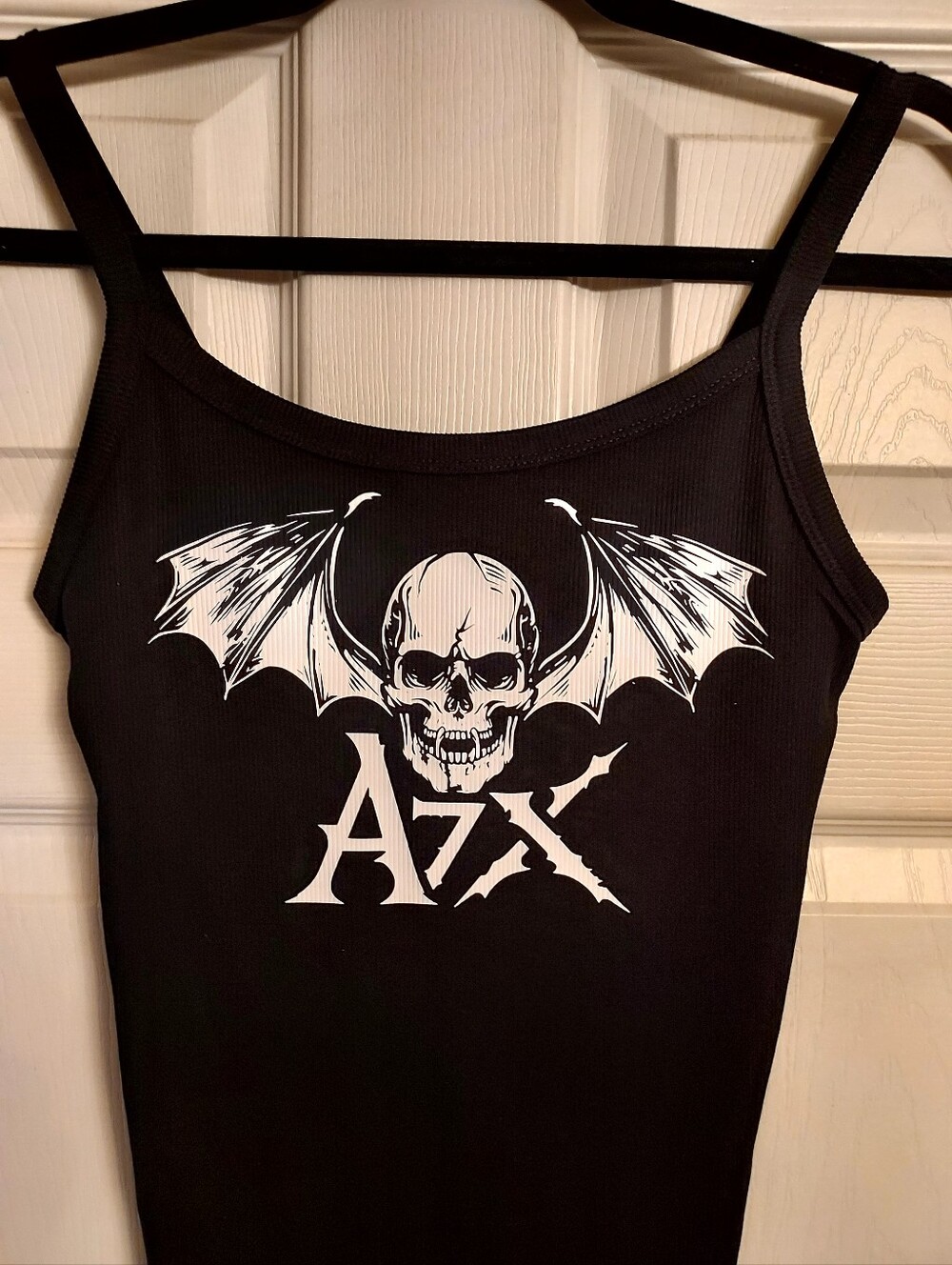 Avenged sevenfold tank top skull bat A7X shirt avenged sevenfold shirt Or Crop
